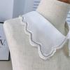 Lace Up Shawl Fake Collar Imitation Pearl Shirt Collar Accessory  Women