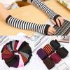Classic Cotton Arm Cover Fingerless Long Glove Wristband Elbow Mitten Knitted Gloves