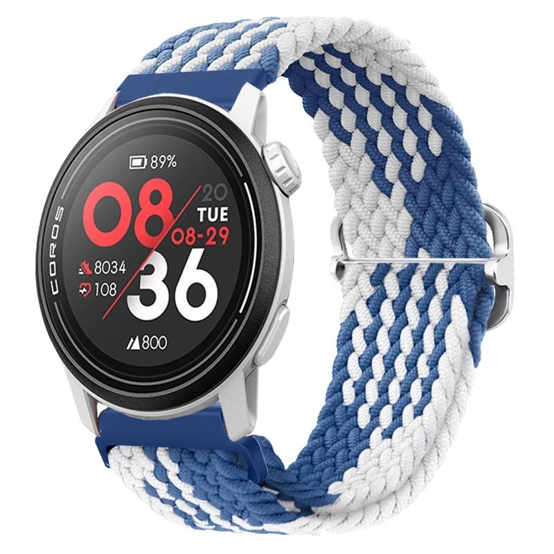 Нейлоновый плетеный ремешок 20/22 мм для COROS APEX 4/PACE Pro/4 3 2 Регулируемый браслет для CMF Watch 3/2/1 Pro Suunto Race 2/S/Run