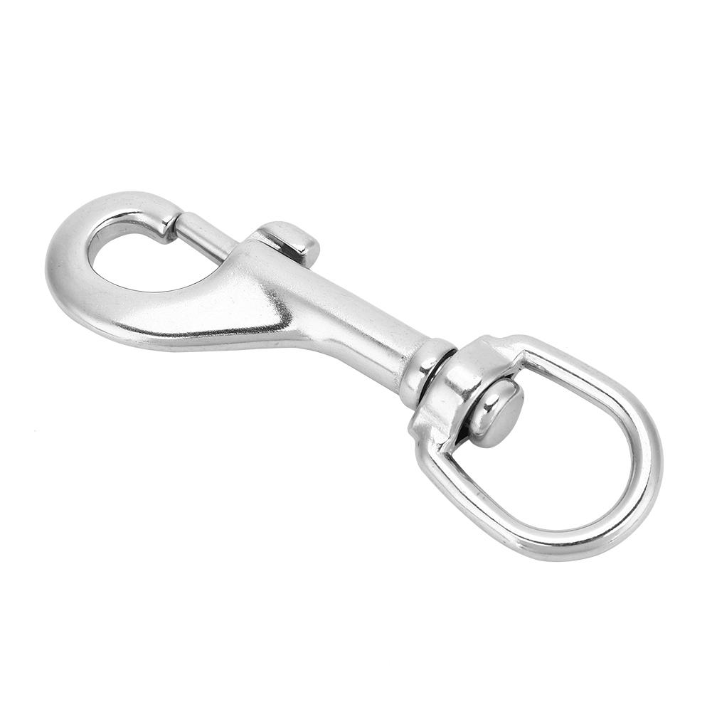 316 Stainless Steel Hook Swivel Eye Clasp Snap Hook for Straps Bags Diving (92mm)