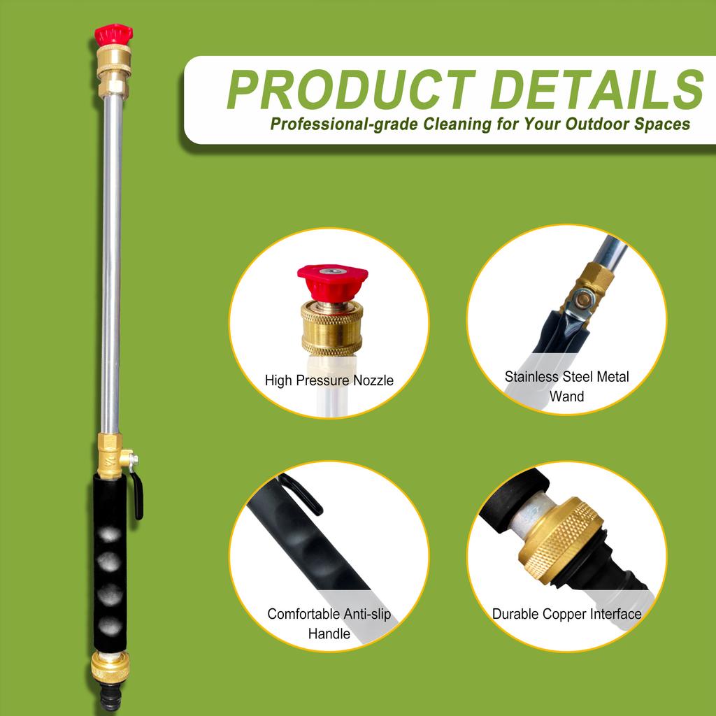 Моющая насадка высокого давления для садового шланга с насадкой линейной формы и веерообразной насадкой