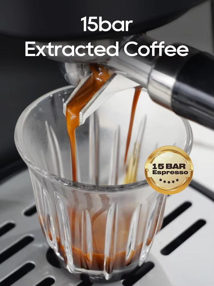 HiBREW Espresso Coffee Machine Cafetera Semi Automatic Coffee Maker 20Bar Visual Temperatura H5A