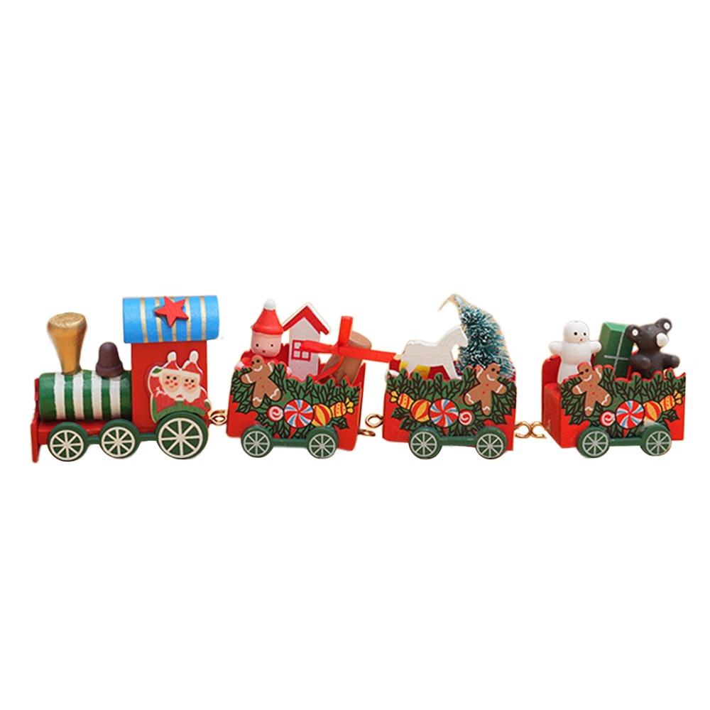 Cartoon Animal Christmas Train Multicolor Mini Christmas Tree Train  Ornament
