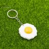 Брелок с жареным яйцом, имитация мужчин и женщин, унисекс, портативный, из твердой смолы, DIY, ремесленный рюкзак, орнамент, яйцо, кольцо, кулон, студенческие принадлежности