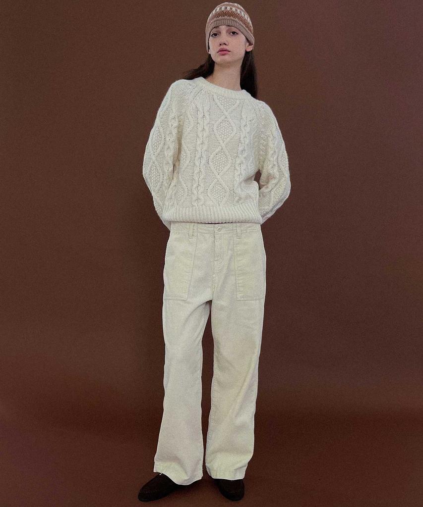 STUDIO SALT Corduroy Fatigue Pants_Cream