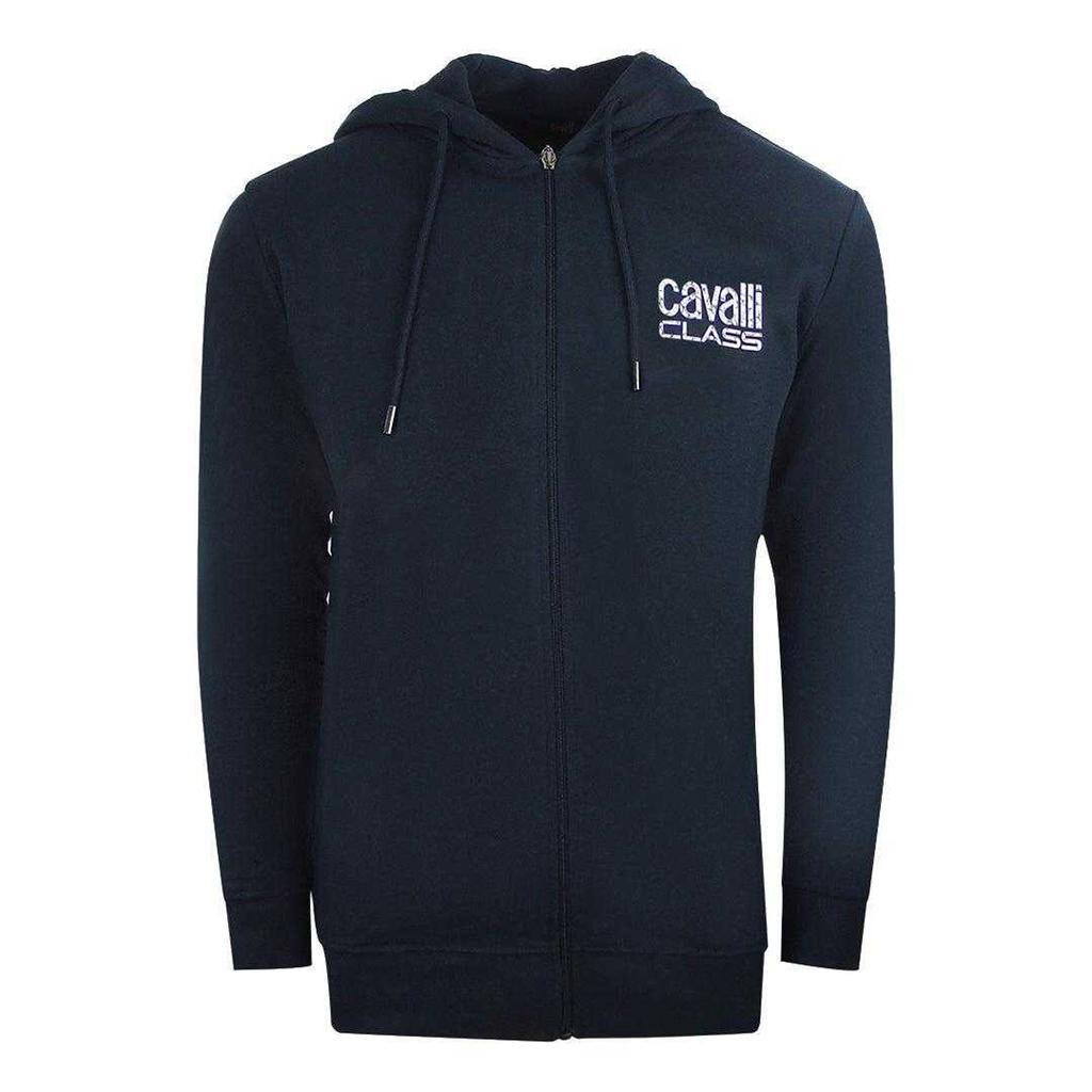 Cavalli Class Mens Logo Full Zip Hoodie