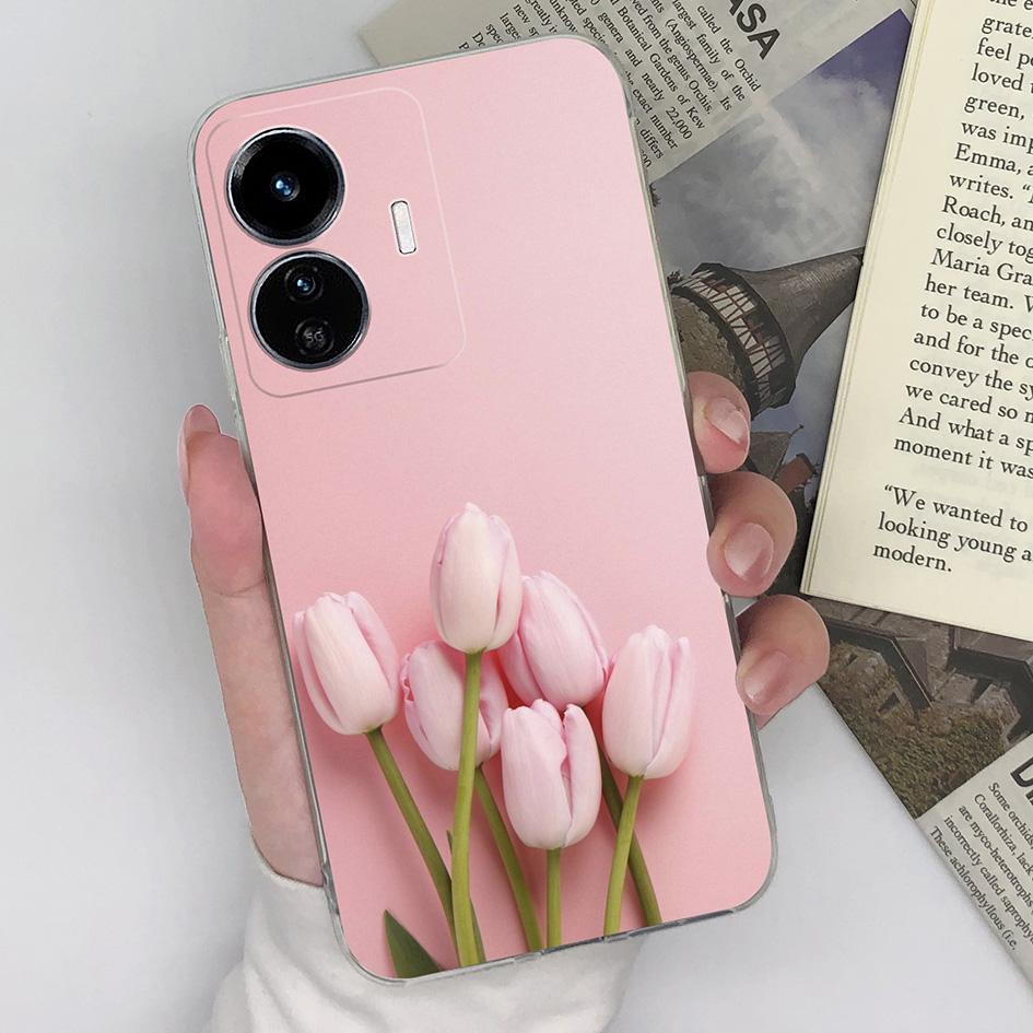 Чехол для Vivo Y97 Y55 Y73 Y75 Y90 Y91C Y51 Y52 Y77e Y83 Y9s задняя крышка Роскошный противоударный прозрачный мягкий силиконовый цветок-бабочка для бампера Vivo