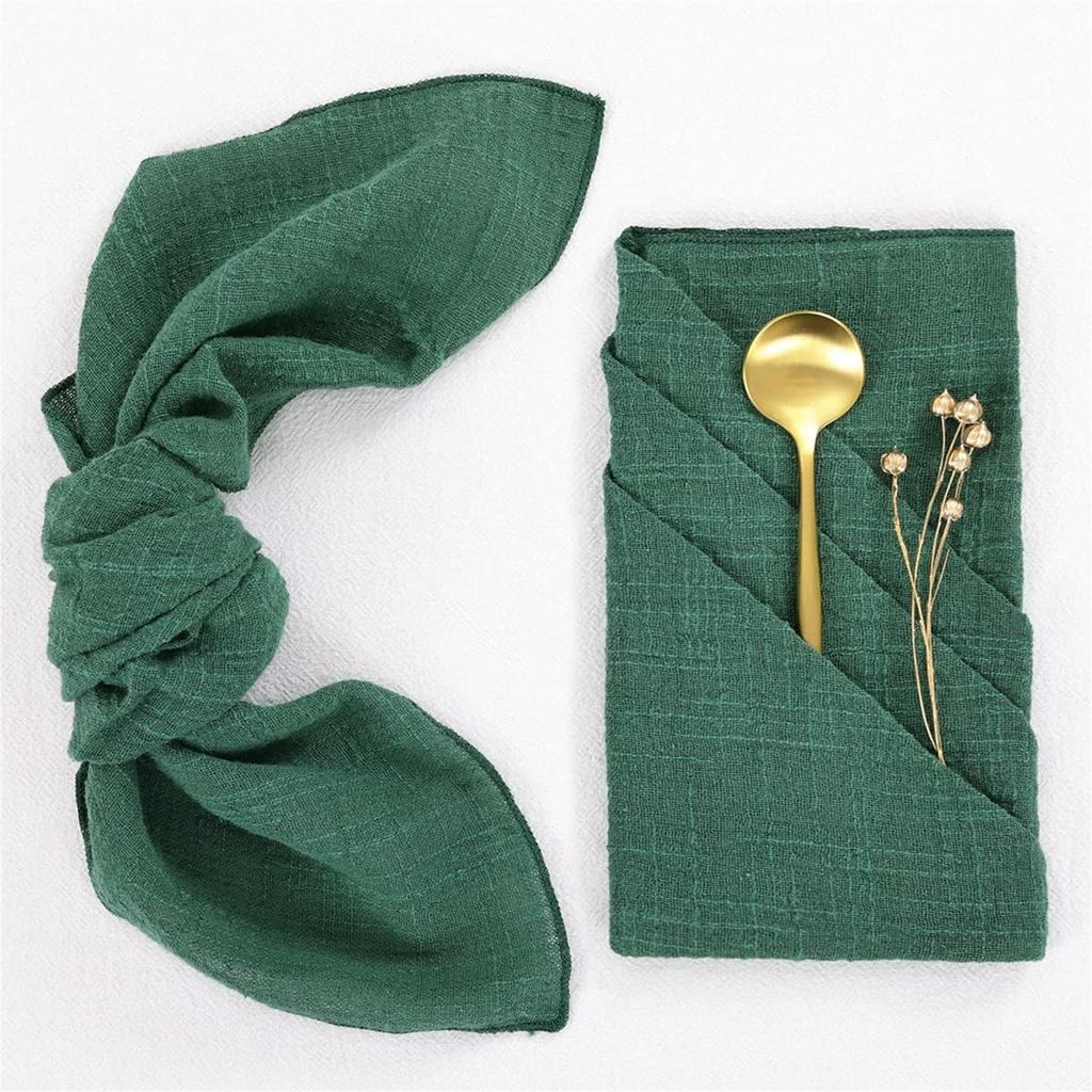 6 шт. хлопчатобумажные салфетки марлевые 30x30 см ткань для свадебного декора повседневное использование кухонное полотенце стол деревенская рождественская салфетка