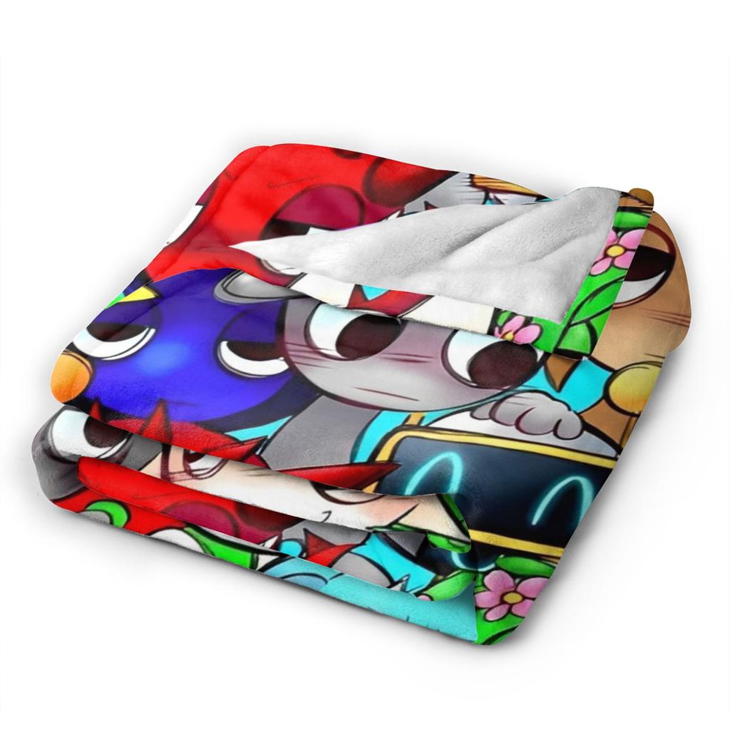Sprunkis Plush Blanket Cartoon Game Awesome Throw Blankets for Sofa Bedding Lounge 150*125cm Plush Thin Quilt