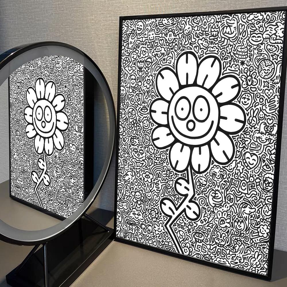 Граффити-арт Mr Doodle Wall Art Poster Prints Nordic Esthetic Picture Painting for Living Home Bar Gaming Boy Room Decoration