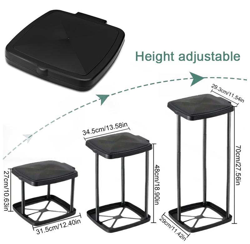 1PC Adjustable Height Camping With Manual Height Adjustment Office Expandable Kitchen Collapsible Trash Can Durable