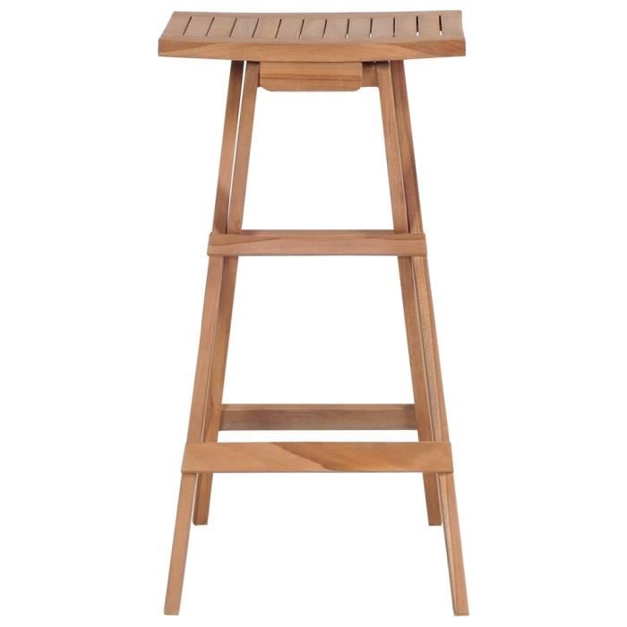 VidaXL Folding Bar Stools 4 Pcs Solid Teak Wood 44728