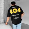 ERROR 404 Graphic Men's T-Shirt Summer Harajuku Hip Hop Unisex Cotton Tops Clothing Korean Y2K Short Sleeve T-Shirt for Men