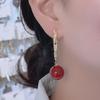 Elegant Red Bead Earrings: Long, Versatile Design for Festive and Bridal Occasions