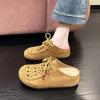 One Pedal and Half Drag Women's New Early Autumn Lazy Casual Fashion Versatile Single Shoes