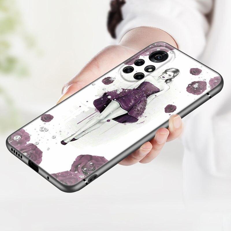 Модный стильный чехол для телефона для девочек и женщин для Huawei Honor 60 50 SE 30S Mate 30 20 10 Lite 40 Nova 9 8 Pro Y60 8i 7i 7SE 5T Premium