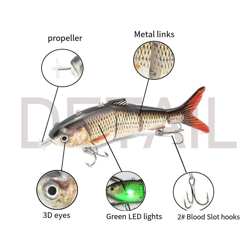 Bionic Fish Электрическая приманка Воблеры Автоматическая плавающая приманка Жесткая рыболовная приманка Крэнкбейт