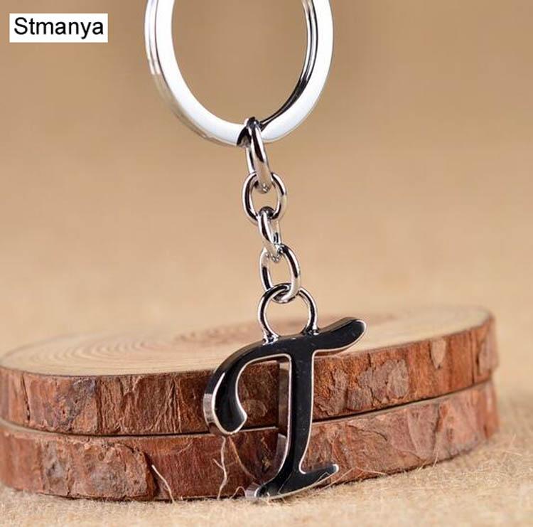 НОВЫЙ Простой DIY Брелок-буква Металлический 26 Букв Мужчины Женщины Брелок Вечеринка Подарок Украшение Держатель для ключей