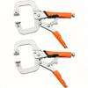 Heavy Duty 6 Inch Vise Grip Locking Pliers Adjustable Face Clamp for Woodworking Welding Pocket Hole Joinery 2 Pack Orange243