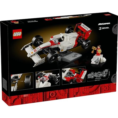 LEGO Icon McLaren MP4/4 и Ayrton Senna Игрушка Подарок на День Матери День Отца Мужчины Женщины Транспортное средство Автомобиль Мини-автомобиль 10330
