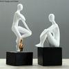 Resin Yoga Figure Ornament Sculpture Statue Knickknacks Statuette Decor Accessories Crafts Gift Figurines Home Decore Display
