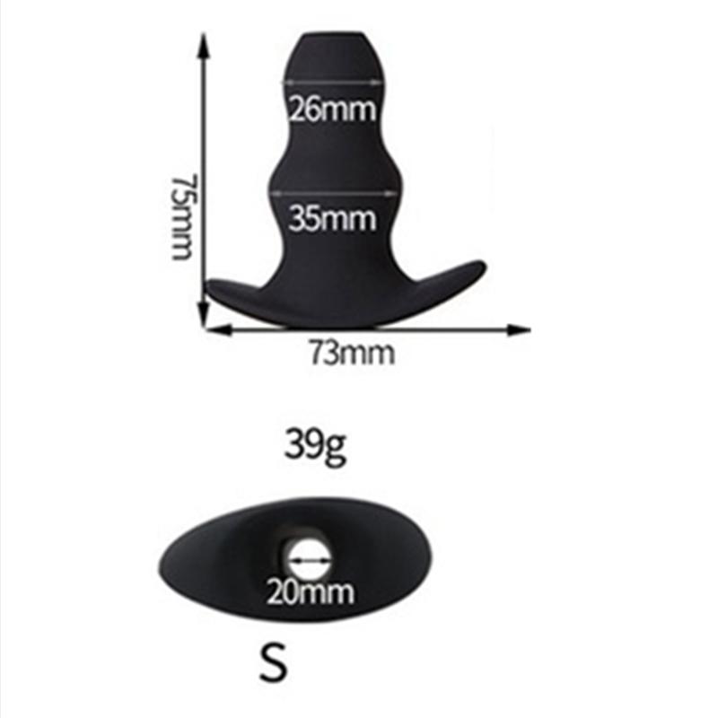 Секс-силиконовый полый тренировочный массажер для заднего двора, мастурбатор, полый дизайн, мягкая силиконовая анальная пробка