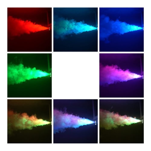 Portable Halloween Fog Machine, 1200W/1500W LED Smoke Machine with Constant Temperature for Weddings and Stage Effects (Colorful Model)