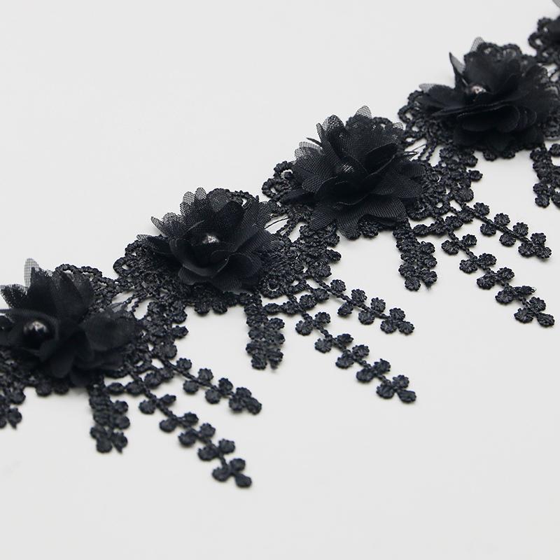 (1 Yards/Lot) 80mm Petal Chiffon Lace Fabric Webbing DIY Clothing Decoration Love Gift Ribbons Crafts