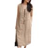 ZANZEA Женское повседневное летнее платье без рукавов с v-образным вырезом