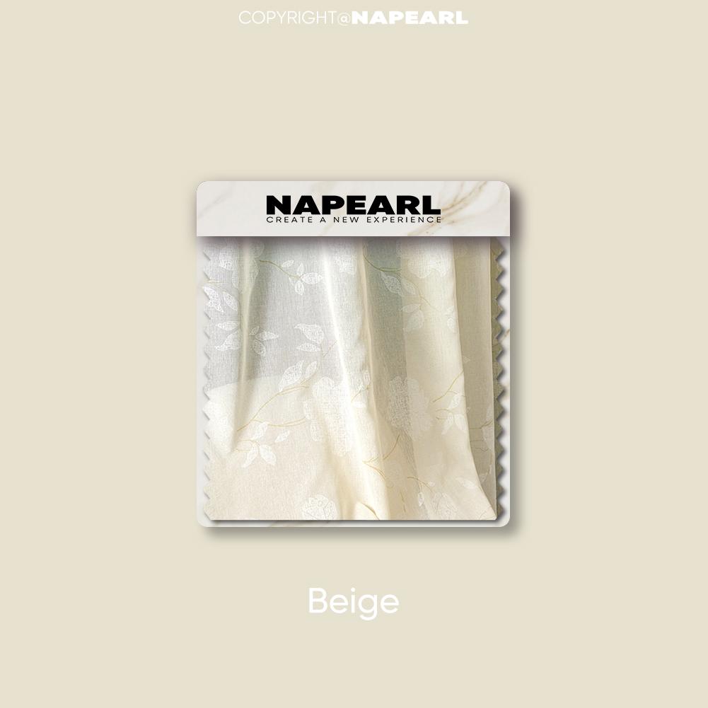 1 шт. NAPEARL, современная имитация льна, тюлевая занавеска с цветочным узором, прозрачная занавеска для окна для домашнего декора