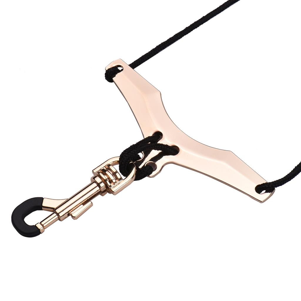 Saxophone Neck Strap Soft Leather Padded Sax Strap with Metal Hook for Saxophones Clarinets