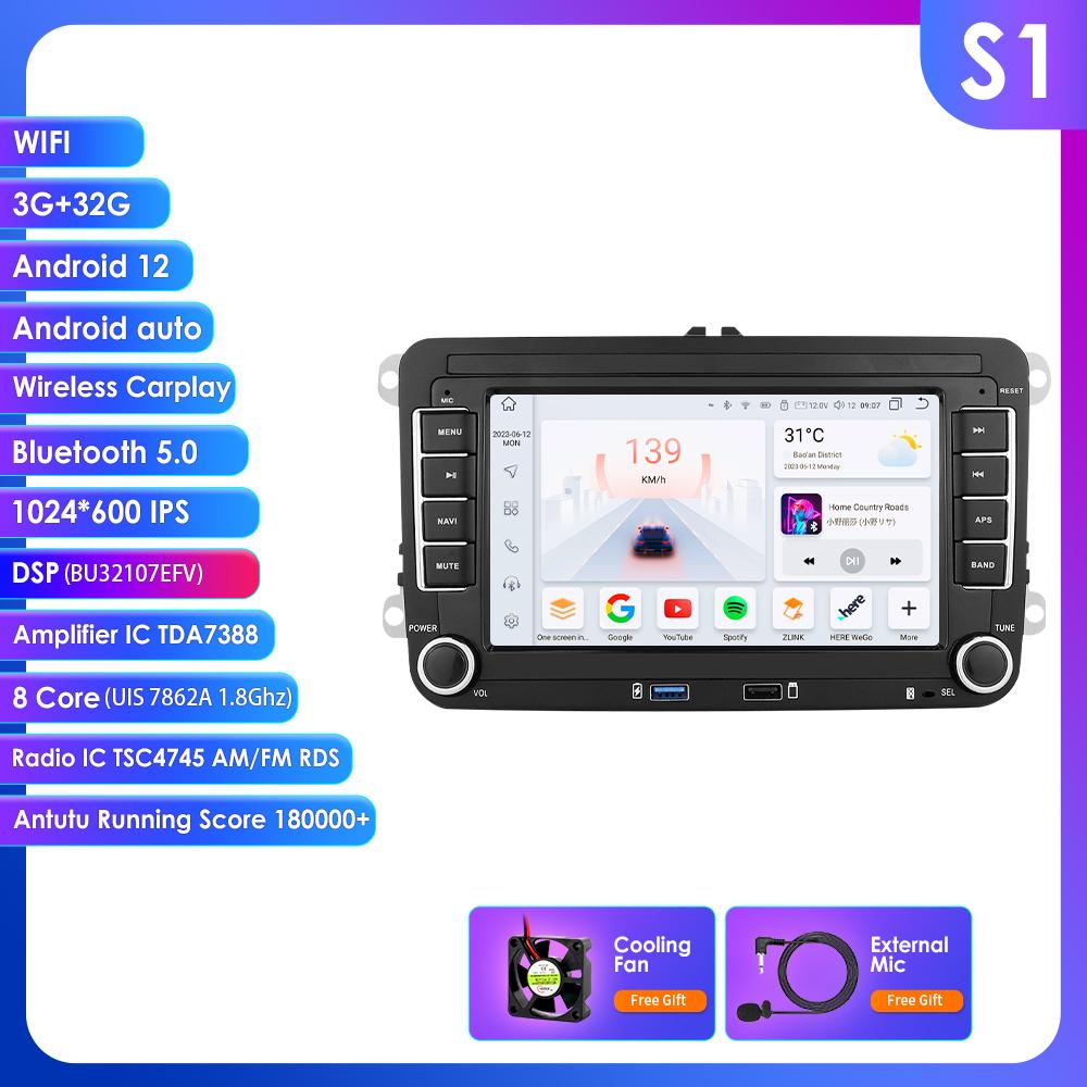 Hizpo 2Din автомобильное радио Android для Volkswagen Golf 5 6 Polo Passat B6 B7 CC Skoda Jetta Универсальный мультимедиа Carplay Wifi GPS Интеллектуальная навигация