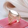 Vintage Texture Smooth Oval Rings For Women Simple Trendy Daily Jewelry