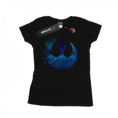 Женская/дамская футболка Star Wars The Rise Of Skywalker Resistance Symbol Wave из хлопка