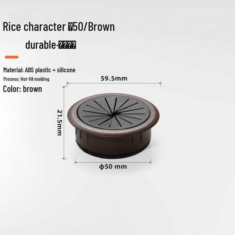 Desk Cable Management Box, ABS Plastic Round Cable Hole Cover, Decorative Wire Box