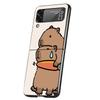 Funny Capybara Cartoon Animal Phone Case For Samsung Galaxy Z Flip 7 6 5 4 3 5G Cover ZFlip7 ZFlip6 ZFlip4 ZFlip5 ZFlip3 Coque F