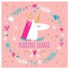 [Q6712] - Designer Canvas 'Licorne My Unicorn' Pink (Princess Unicorn) - 30x30 Cm