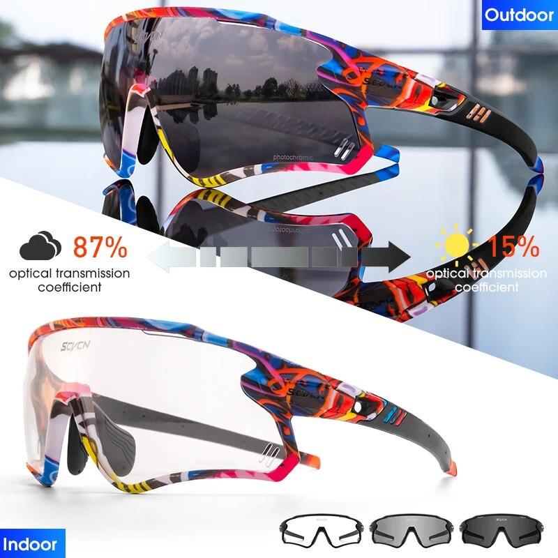 Photochromic Sunglasses for Men Cycling Glasses Women Outdoor Sports Bicycle UV400 Goggles Climbing MTB Road Bike Eyewear