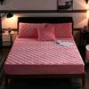 Plush Thicken Quilted Mattress Cover Warm Soft Crystal Cotton Bedsheet Quilted Bed Fitted Sheet (Need Order Pillowcases)