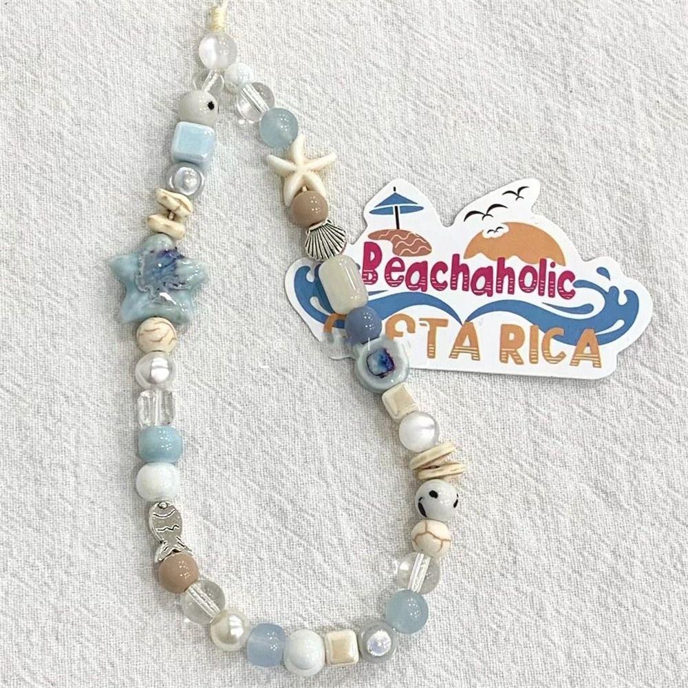 Акриловая цепочка для телефона с кокосовыми бусинами, кокосовая пальма, шнурок для смартфона, кулон-украшение