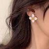 Trendy Personality Flower Stud Earrings For Women Girl French Ins Vintage 2025 Fashion Korean Wedding Romantic Jewelry Gifts