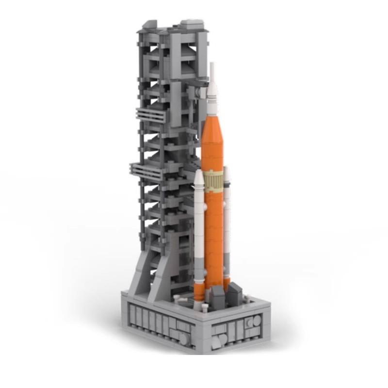 New Space SLS Block 1B Cargo Rocket Artemis Building Block Kit Outer Saturn V Scale Heavy Launch Vehicle Brick Model DIY Kid Toy