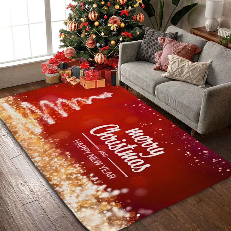 Рождественский коврик для спальни, входной, простой, противоскользящий, фланелевый, для ванной, гостиной, кухни, коридора, напольные коврики, ковер, прикроватные коврики для ног