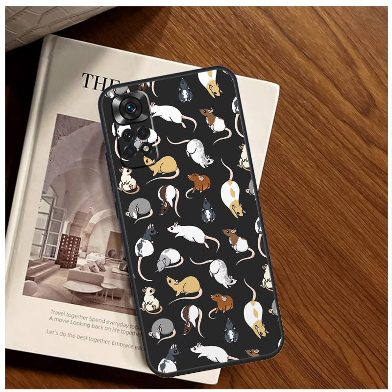 Mouse Rat Case For Xiaomi Redmi Note 13 11 10 9 8 12 Pro Plus 12S 11S 10S 9S 10A 9C 10C 12C 13C Funda