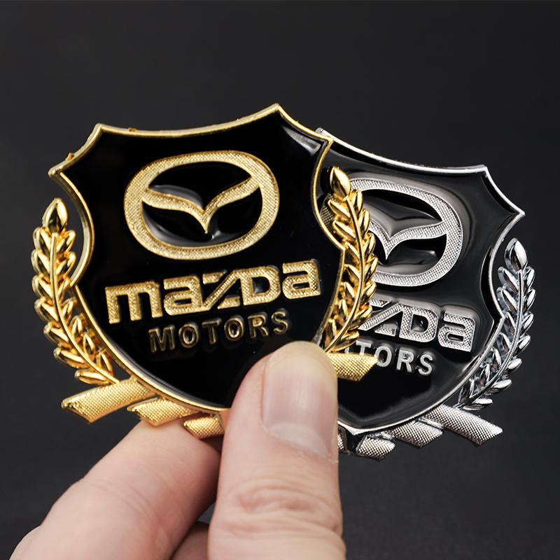 2Pcs Mazda Metal Car Stickers Emblem Mark Auto Accessories For MazdaSpeed 2 3 5 6 Atenza CX80 CX70 CX90 CX3 CX5 CX8 MX30 CX60