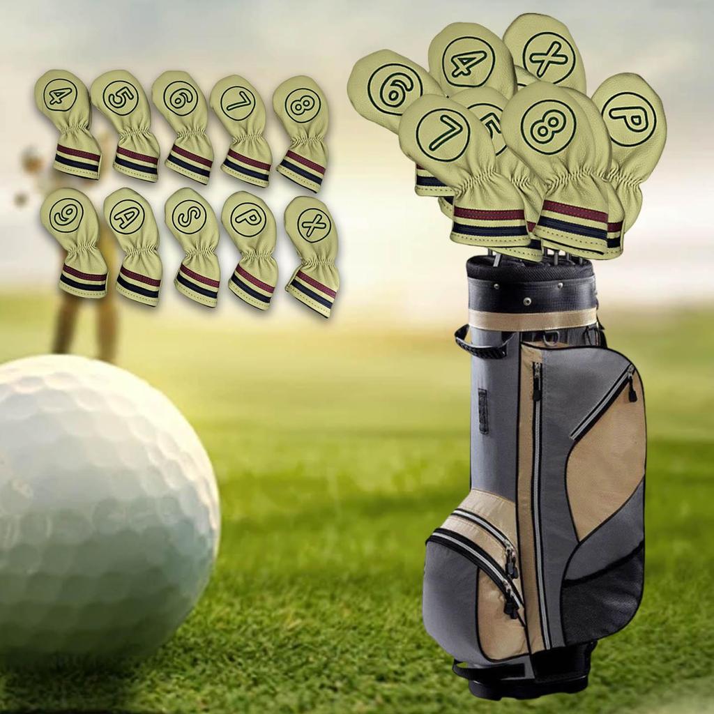 10x Golf Club Head Covers Wedge Sleeves Portable Lightweight Long Neck Decor Protectors for Games Outdoor Gift Training