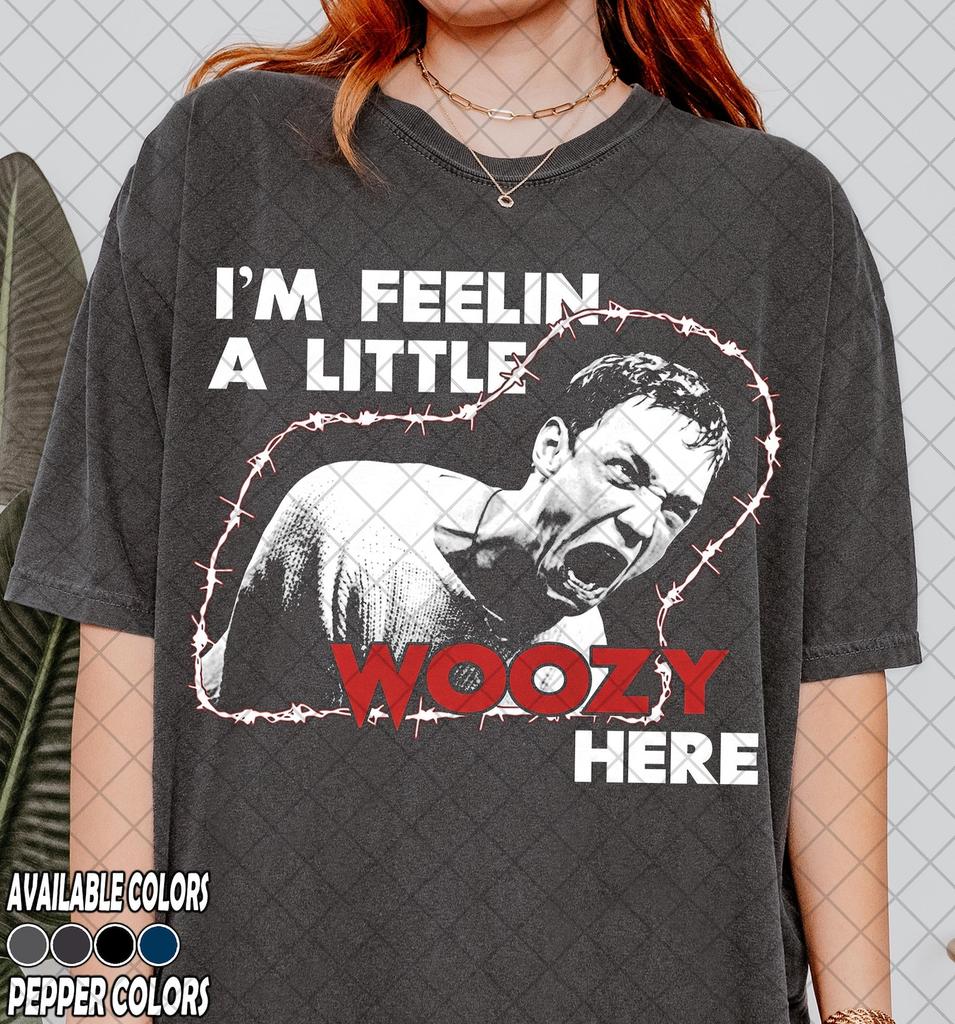 Vintage Comfort Colors I'm Feelin' A Little Woozy Here T-Shirt, Stu Macher Horror Movie Shirt, Gift For Women and Man Unisex T-Shirt