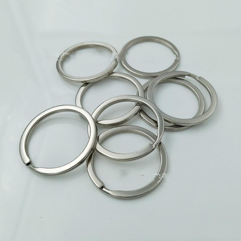 1Pc 32mm Metal Key Holder Split Rings Unisex Keyring Keychain Keyfob Accessories