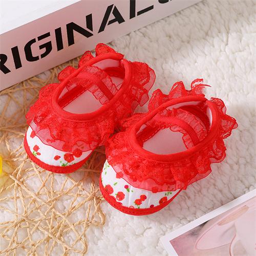 Детская обувь с кружевом и бантом для девочек, модные детские первые ходунки, обувь для новорожденных, летняя и весенняя обувь для маленьких девочек