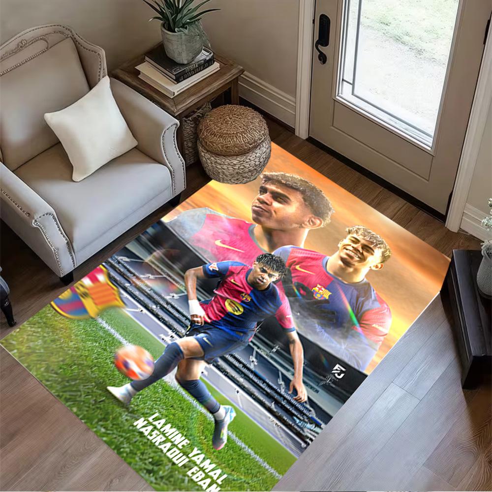 Lamine Yamal's Champion Celebration Moment Carpet Perfect for Entryway Study room Kitchen Playrooms Anti-slip Rug Office home decor Perfect Gift for W